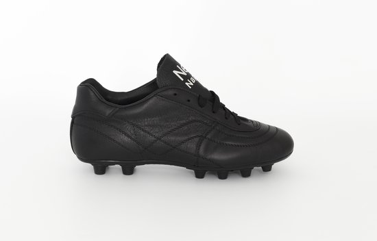 NeS Napoli FG - Crampons en gazon artificiel - Crampons de Chaussures de football - Zwart - Cuir