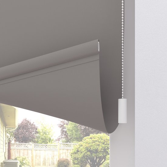 Store enrouleur électrique Easy Texture - Occultant - Gris Clair - 180 x 190 cm - CMD-02-P