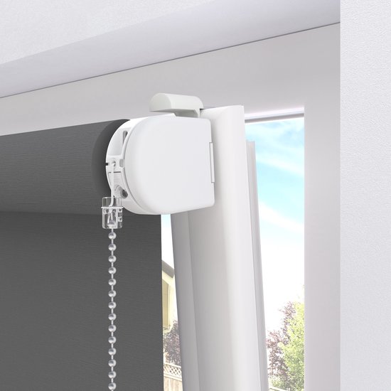 Store enrouleur électrique Easy Texture Blackout Anthracite 180 x 190 cm - CMD-02-P