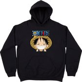 Luffy Big Smile hoodie zwart One Piece Maat L
