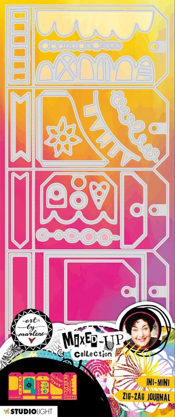 Studio Light Mixed-Up Collection Cutting dies Ini-Mini Zig-zag Journal ...