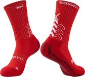 Grip Socks Voetbal SoxPro Red (Taille 39-45) Chaussettes de sport anti-ampoules