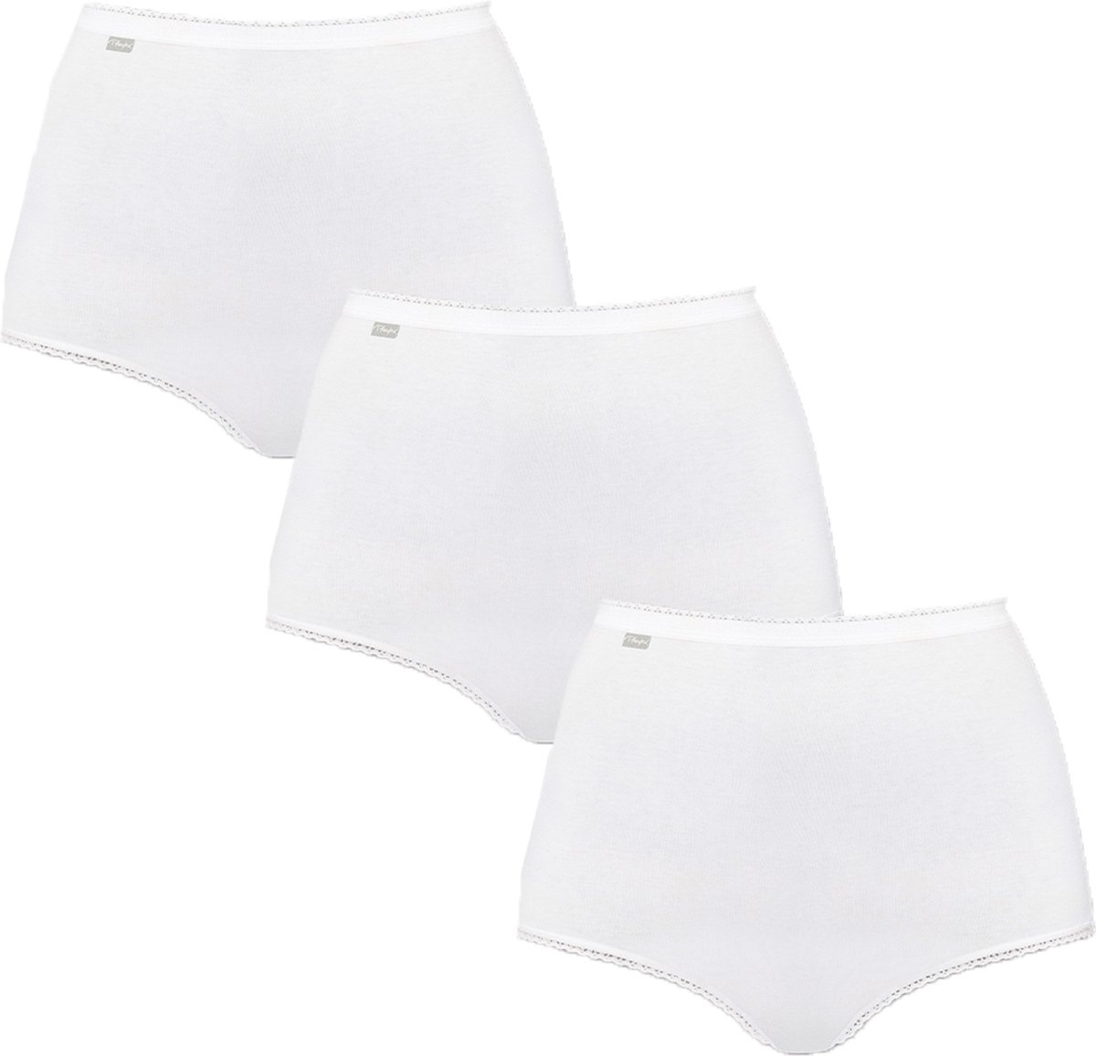 Playtex Cotton Stretch Super Maxi Slip Dames Onderbroek 3-pack - Wit - Maat L (40)
