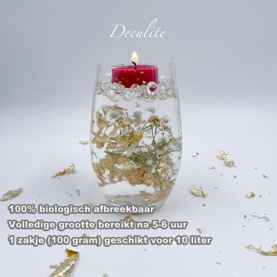 100 grammes de perles d'eau transparentes 15-17mm | choix de différents formats | Environ. 8 000 boules d'eau | Balles absorbant l'eau - Balles de gel - Balles d'eau