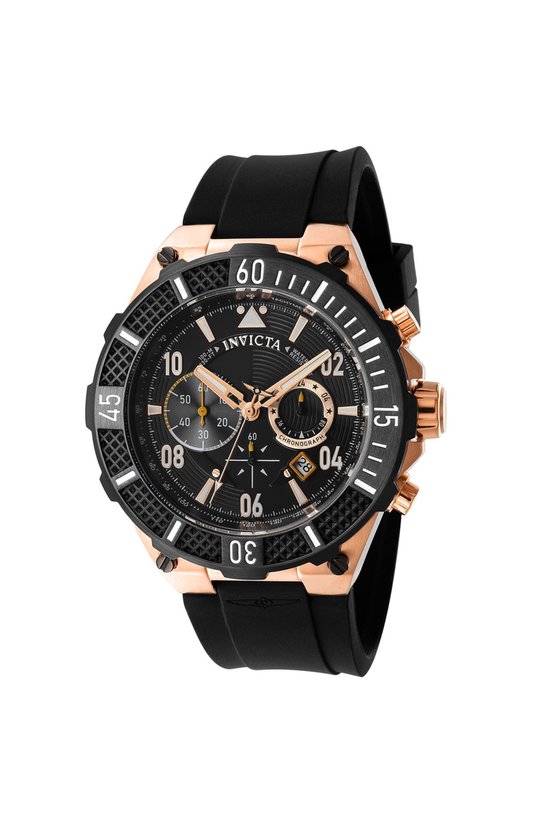 Invicta Aviator Uomo 47822 – Orologio Quarzo 50 Mm, Acciaio, Quadrante Nero, 5 ATM, Garanzia 2 Anni