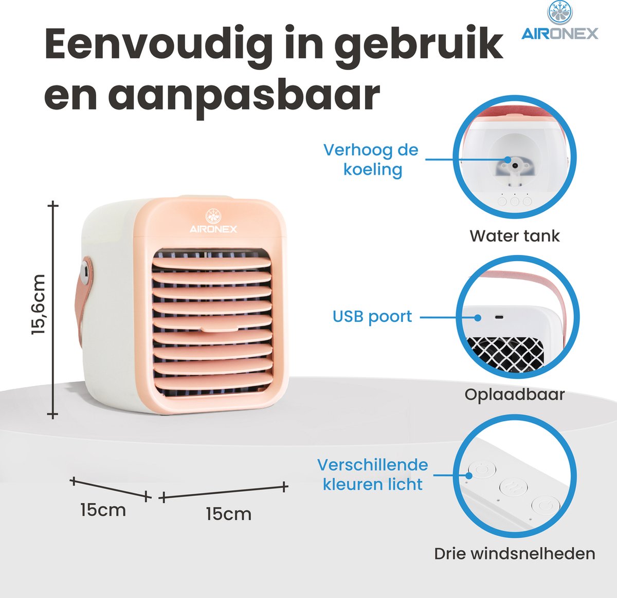 Aircooler Staand - Terrasverwarming- en verkoeling - tuin & dier