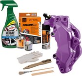 Kit de peinture pour étriers de frein Foliatec - Deep Violet - 3 composants - Nettoyant pour jantes inclus