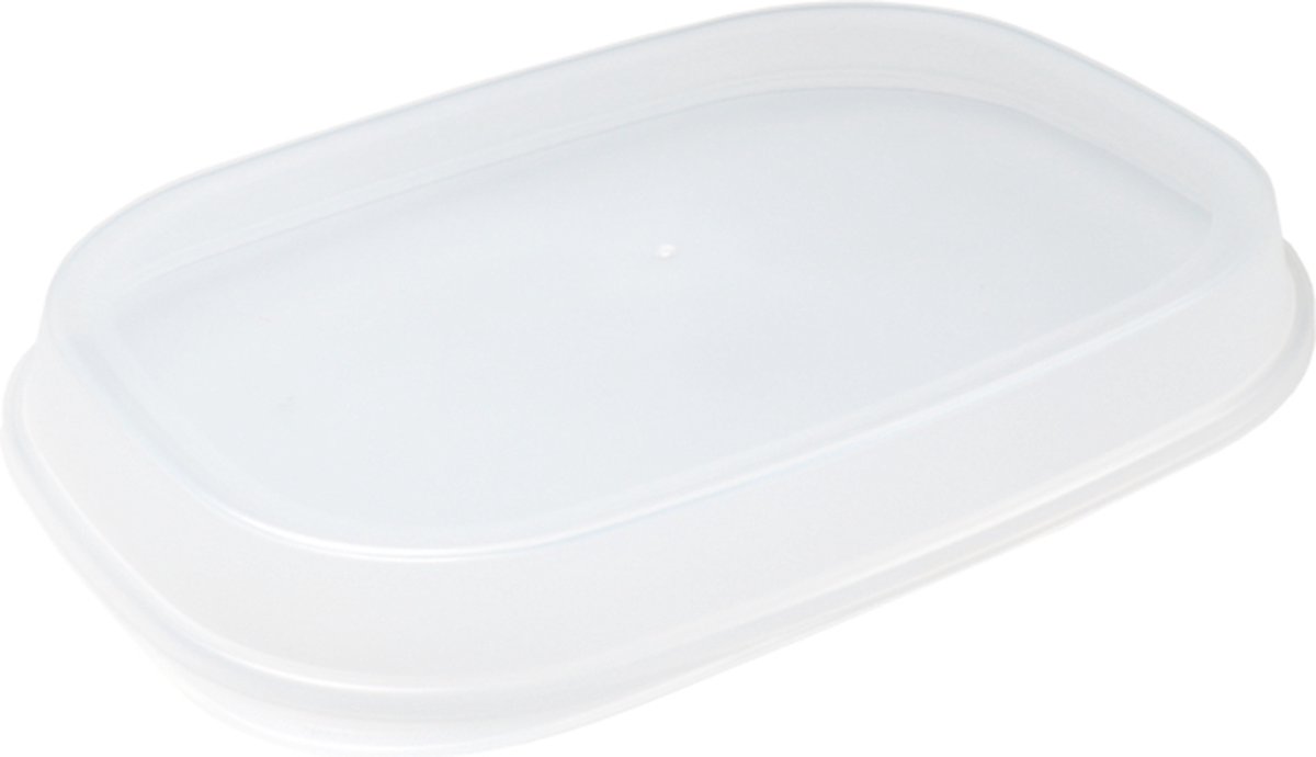 Circ deksel Schaal - menuschaal - reusable - pP - rechthoekig - 239.5x184.5x26.3mm - transparant - 48 stuks
