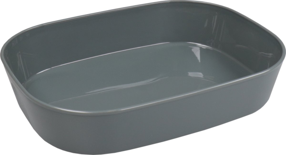 Circ Schaal - menuschaal - reusable - pP - rechthoekig - 1100ml - 236x181x47mm - grijs - 48 stuks