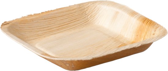 Palmblad Borden Vierkant (50 Stuks, 18×18 cm) – Luxe