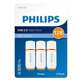 Philips FM12FD70E Snow Edition - 128GB - USB 2.0 A - USB Stick - Sunrise Orange - 3-Pack