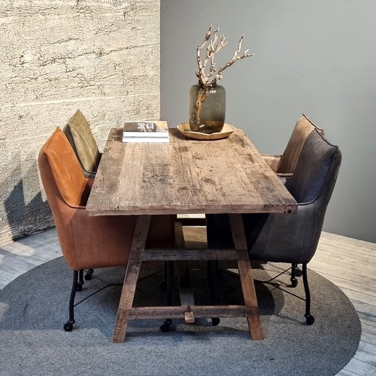 Table pliante en bois brut Benoa Elim 180 cm
