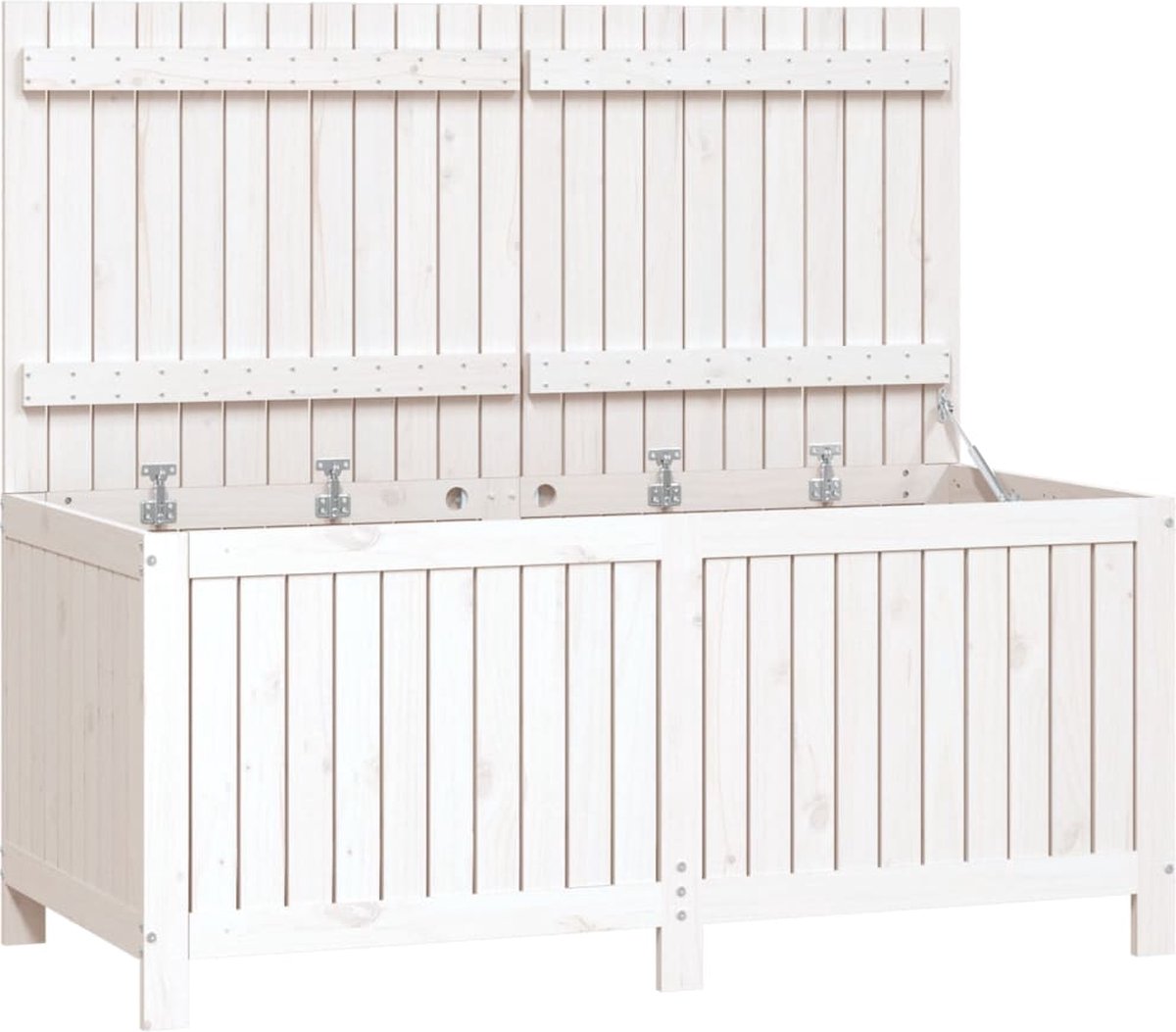 vidaXL - Tuinbox - 147x68x64 - cm - massief - grenenhout - wit