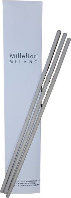 Millefiori Milano - dikke geur sticks voor diffuser - in licht grijs - navulverpakking