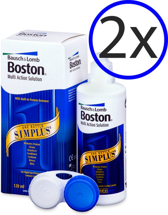 Boston Simplus - alles-in-één lenzenvloeistof - 2x 120ml - harde lenzen ...