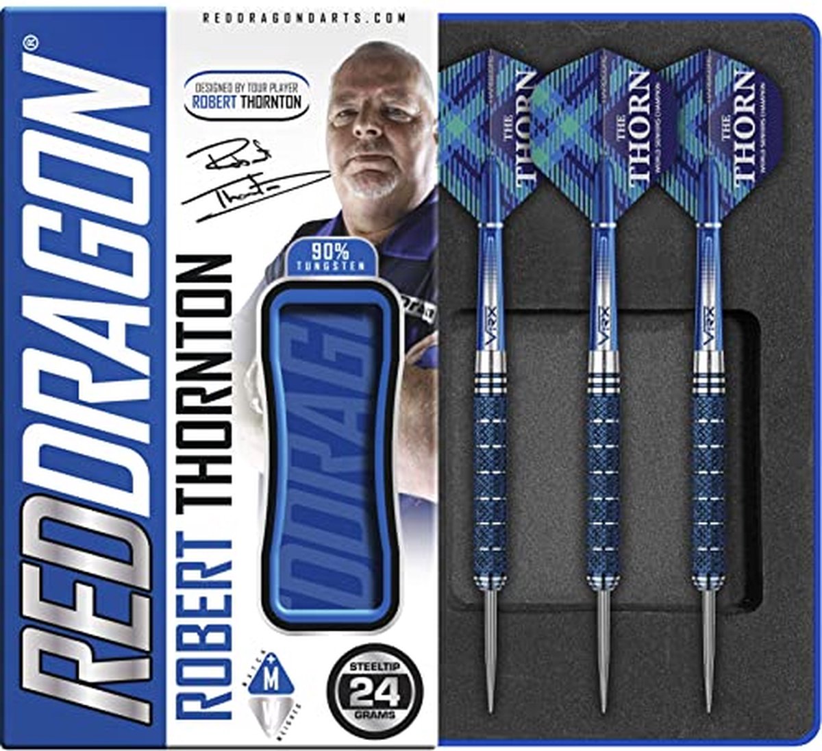 Red Dragon Robert Thornton Seniors World Champion Cobalt SE 95% - Dartpijlen
