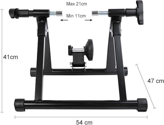 Fietstrainer - Rollenbank fiets 26-28 Inch of 700C wielen - Hometrainer - Racefiets - Mountainbike - Aluminium - Zwart — afbeelding 2