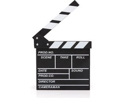 Decopatent® Filmklapper Krijtbord - Hout - Decoratie voor filmfans - Film Movie regisseur clapper board - Clapboard - 20 x 20 Cm Decopatent® Filmklapper Krijtbord - Hout - Decoratie voor filmfans - Film Movie regisseur clapper board - Clapboard - 20 x 20 Cm