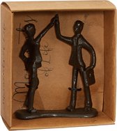 Decopatent® Beeld Sculptuur Samenwerking - Samenwerken - Sculptuur van Metaal - Design Sculpturen - Moments of Life - In Giftbox
