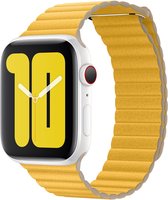 Apple Leather Loop M voor de Apple Watch Series 1 / 2 / 3 / 4 / 5 / 6 / 7 / 8 / 9 / SE / Ultra (2) - 42 / 44 / 45 / 49 mm - Geel