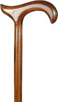 Classic Canes Houten wandelstok - Bruin - Beukenhout - Lengte 89 cm - Derby handvat - Gewicht 350 gram - Diameter wandelstok 19 mm - Handgemaakt - Wandelstokken - Voor heren en dames - Wandelstok hout - Inclusief wandelstokdop