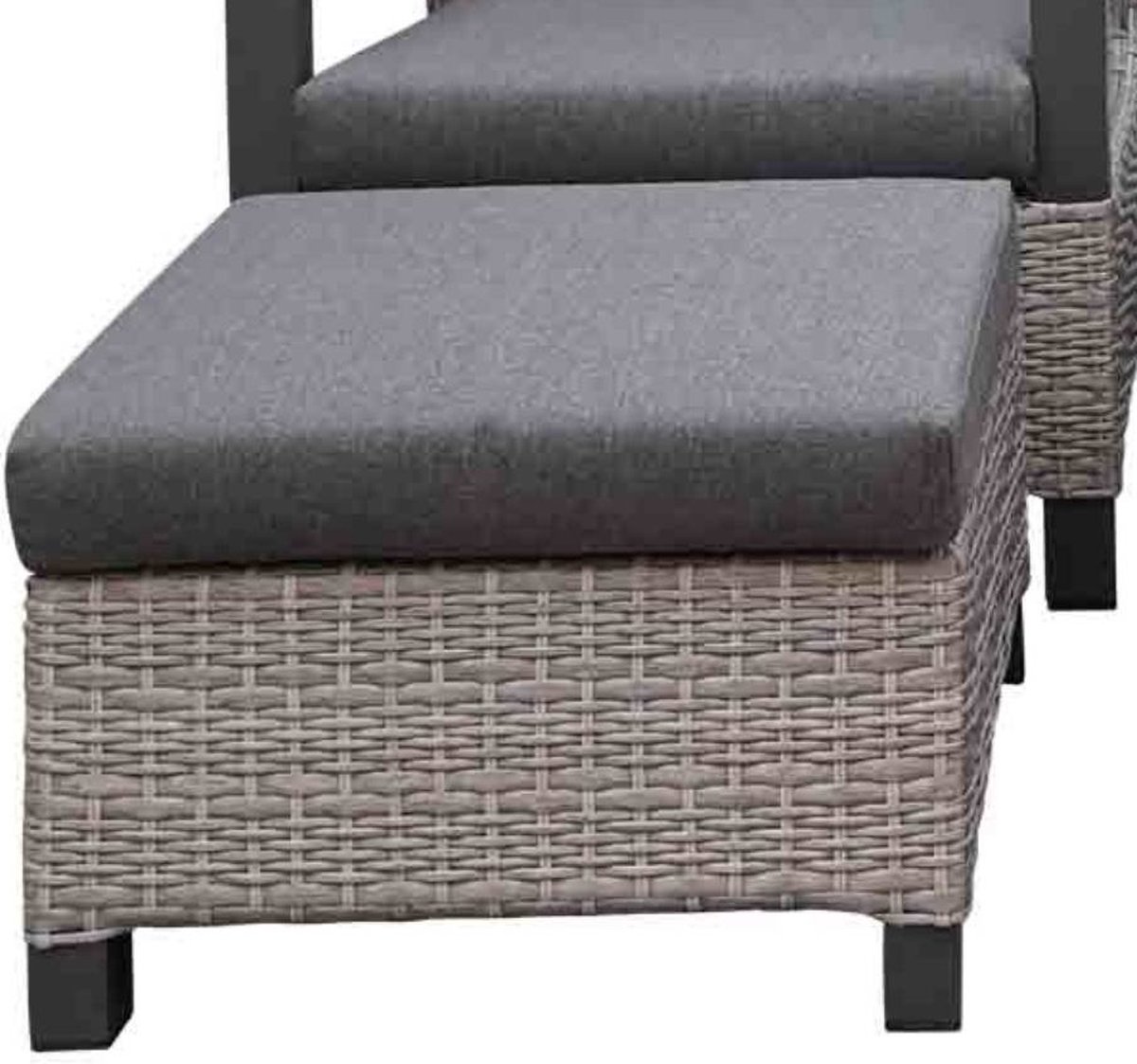 Lesli Living Repose-pieds Prato Brick - aluminium + wicker - 1 personne