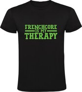 Frenchcore is my therapy Heren T-shirt | festival | muziek | hardcore | house | terrorcore