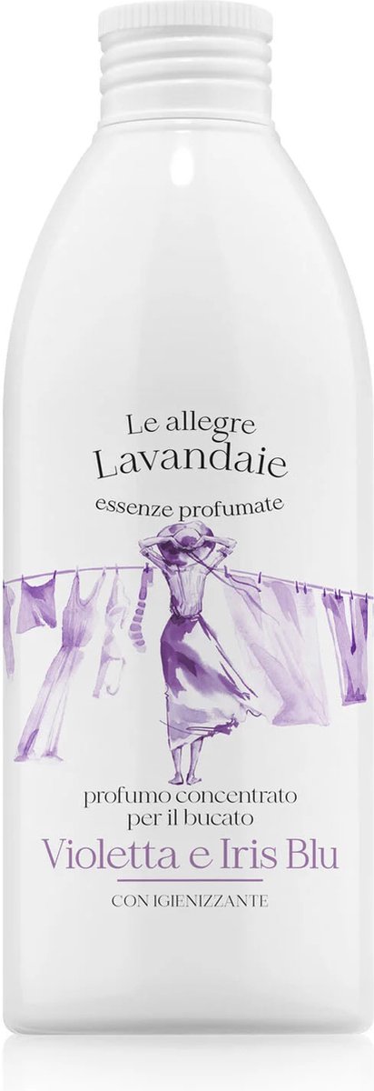 Wasparfum - Le Allegre Lavandaie Violetta e Iris Blu 250ml - Geur bij de Was - Parfum bij de Was - Parfum voor de Was - Geurbooster - Nieuwste Wassensatie