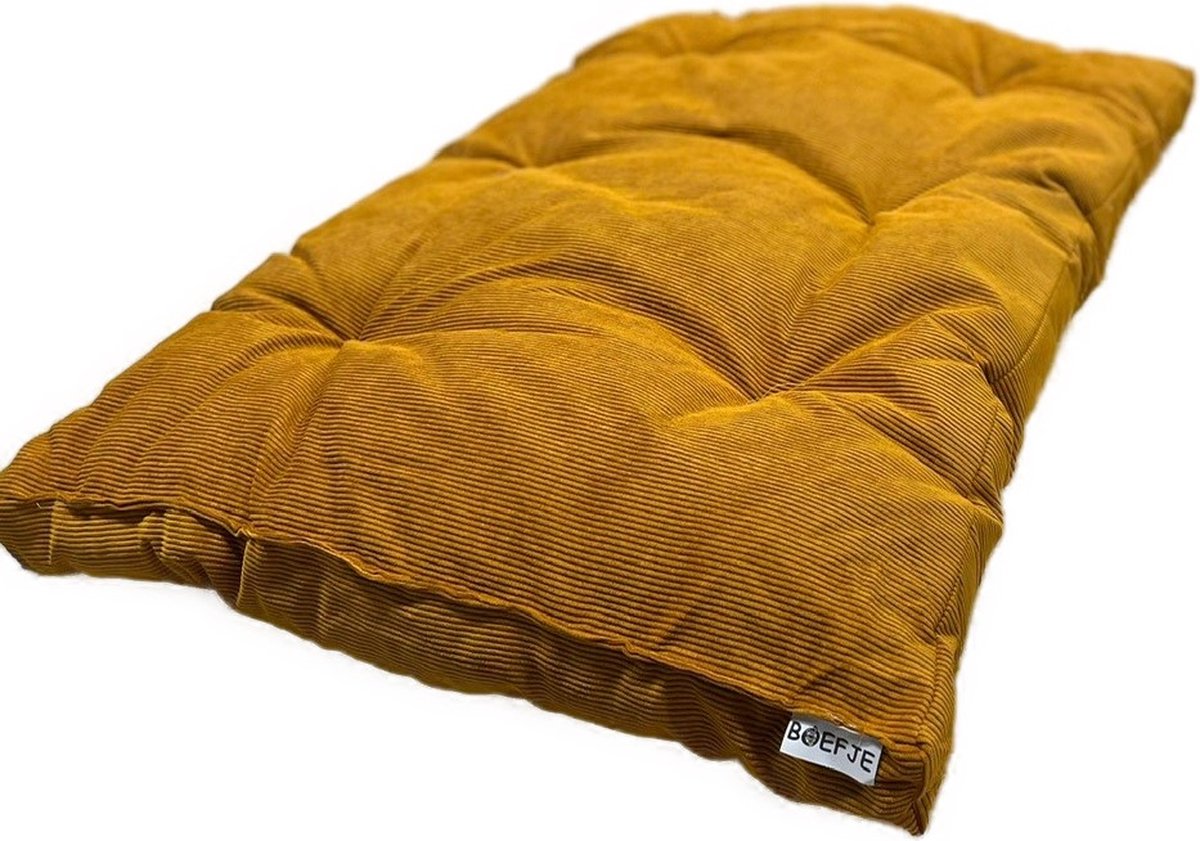 Boefje Hondenkussen Rib - 60 x 80 cm - Oker