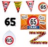 65 jaar verjaardag versiering pakket verkeersbord incl. Gevelvlag (pakket 2) | 65 jaar versiering | 65 jaar feestje