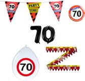 70 jaar verjaardag versiering pakket verkeersbord | 70 jaar versiering | 70 jaar feestje