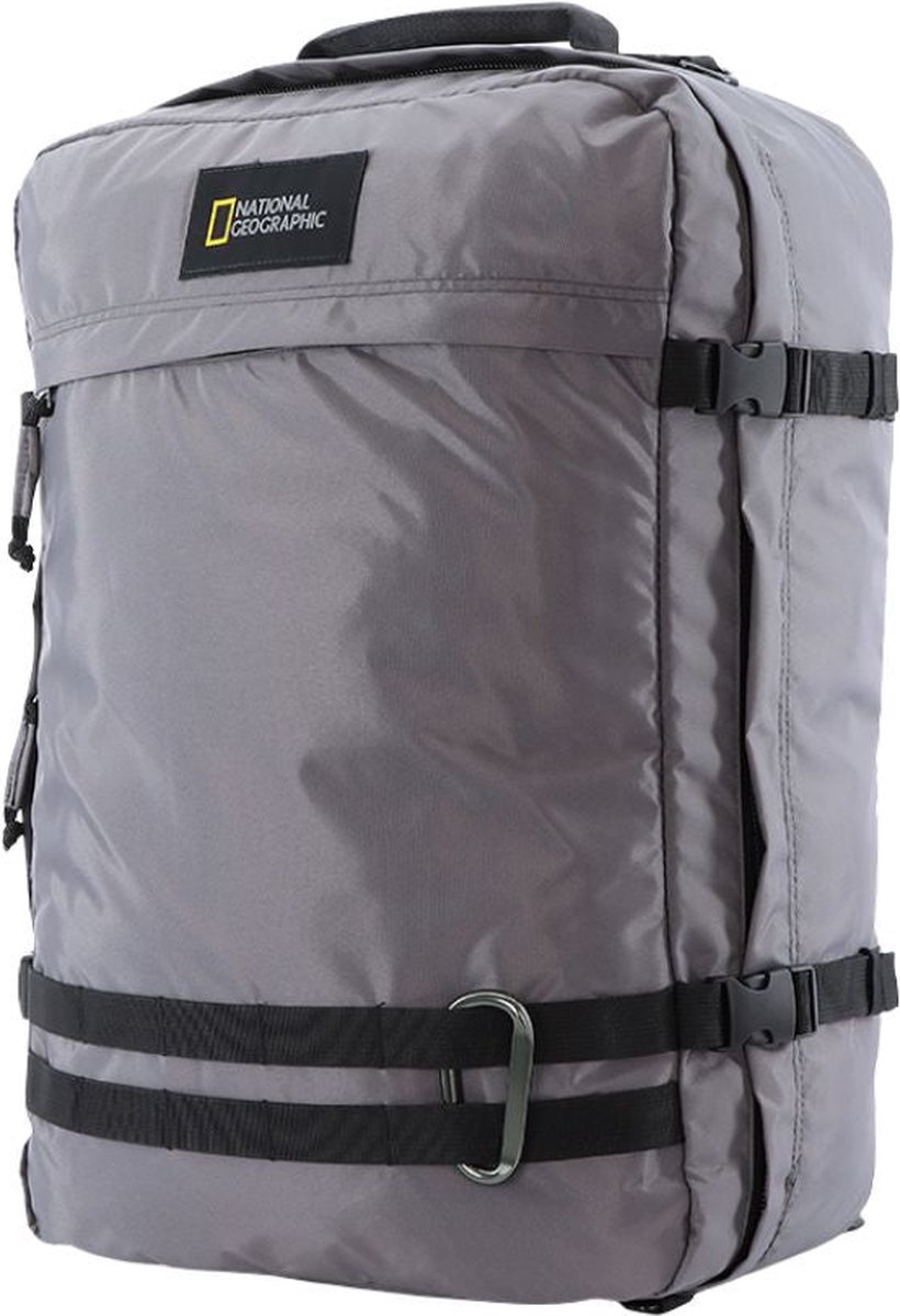 National Geographic 3 in 1 Handbagage Rugtas / Laptop Rugzak / Reistas / Weekendtas - Hybrid – 32 Liter (M) - Grijs - Antraciet