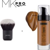 NIOBLU - MKPro - Confort - Foundation - SPF - 15 - Chocolate - met - Kabuki - kwast