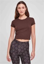 Urban Classics - Stretch jersey Crop top - XXL - Bruin