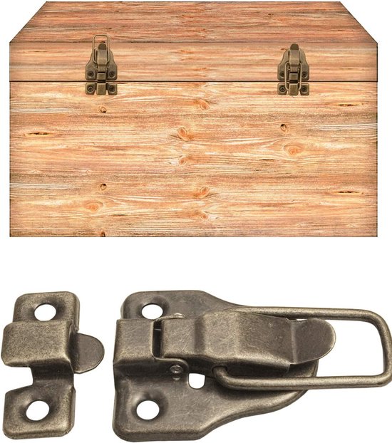LEEQ Vintage antieke sluitingen - 2 stuks brons ijzeren design