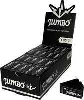 Tip Boekje- FILTER TIPS- JUMBO BLACK PERFORATED FILTER TIPS NEW BOX/100
