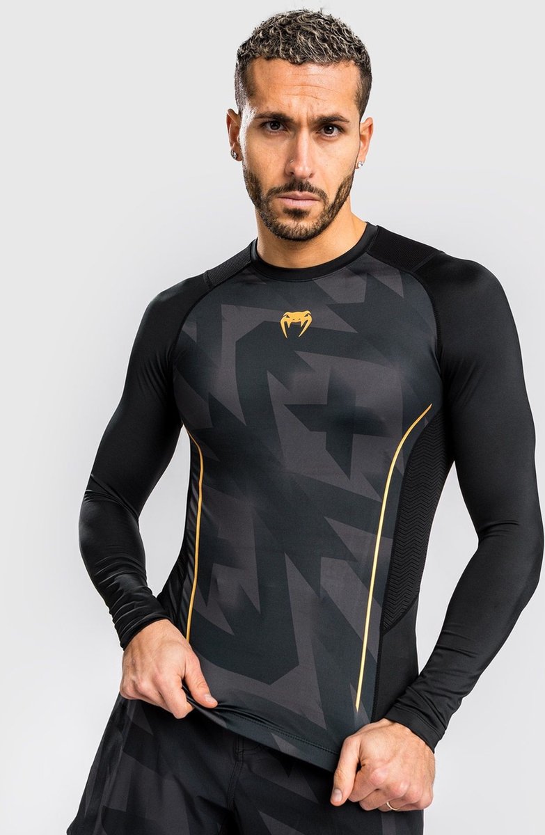 Venum Razor Rash Guard Lange Mouwen Zwart Goud maat M