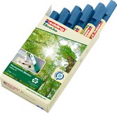 edding 21 EcoLine permanente marker - 10 stuks blauw - ronde punt - 1,5-3 mm - sneldrogende permanent marker - water- en wrijfvast - voor karton, kunststof, hout, metaal - universele marker - Alcoholstift