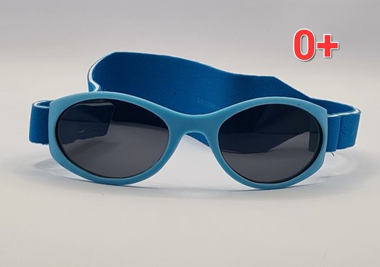 Babyzonnebril maat 2-18 maanden / antislip baby bril K 111 kat 3 UV 400 / blauwe montuur + getinte grijze lenzen / kraamcadeau meisje / baby glasses / lunettes de soleil bébé / Aland optiek / zonnebril kind pasgeboren jongen of meisje van Merkloos — afbeelding 2