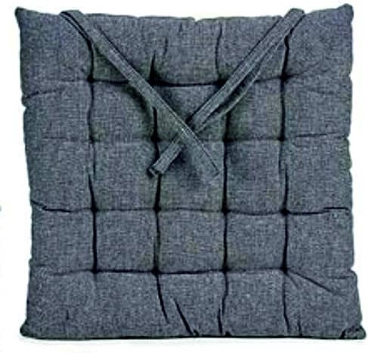 Giftdecor Stoelkussen Decorama - binnen/buiten - donkergrijs - 40 x 40 x 5 cm - polyester
