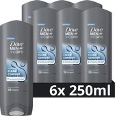 Dove Men+Care Clean Comfort 3-in-1 Douchegel - 6 x 250 ml - Voordeelverpakking