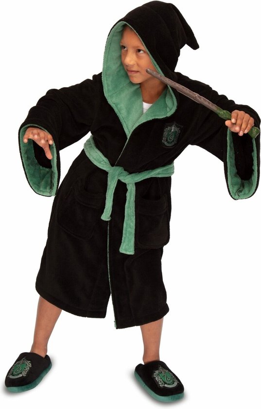 Badjas Harry Potter "Slytherin" hooded oversized kids series Unisex 7/9 Jaar (M)