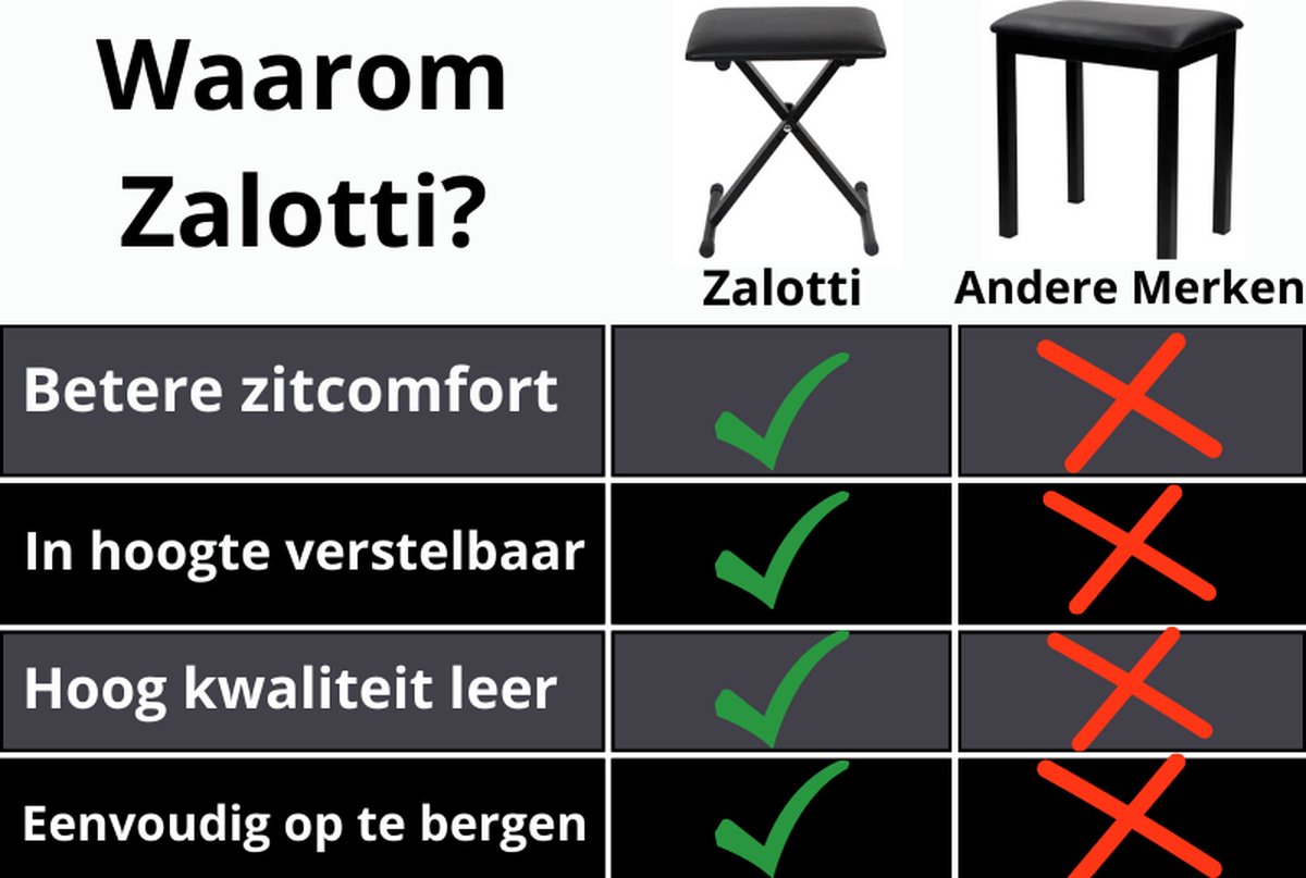 CAHAYA keyboardbank 3-voudig verstelbaar in hoogte, klavierbank, vouwbare pianokruk, X-vormige piano zitbank, stabiele piano kruk, gestoffeerde pianostoel CY0333