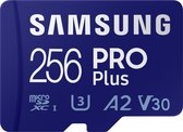 Samsung PRO Plus, 256 Go, MicroSDXC, Classe 10, UHS-I, 160 Mo/s, 120 Mo/s