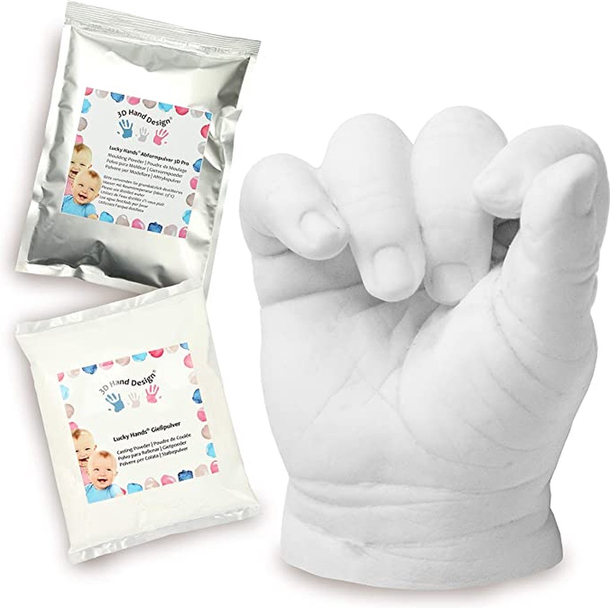 Goedkoopste Handafdrukset , Handen Casting Kit , Handafdruk Set voor Koppels voor vele Gelegenheden, 3D Hand Molding Kit all-in-one Hand-Casting Kit met Alginaat en Gips,Doe-Het-Zelf / Babygeschenkset