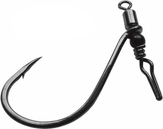 Foto: Gamakatsu swivel shot hooks black haakmaat 1 dropshot haak zwart