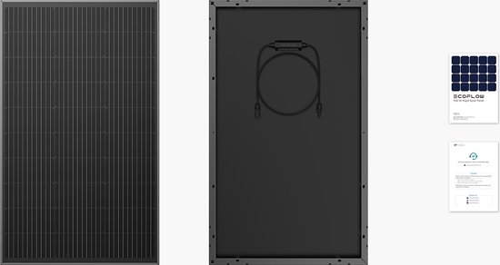 EcoFlow 2x 100W zonnepaneel met bevestigingsbeugels — afbeelding 2
