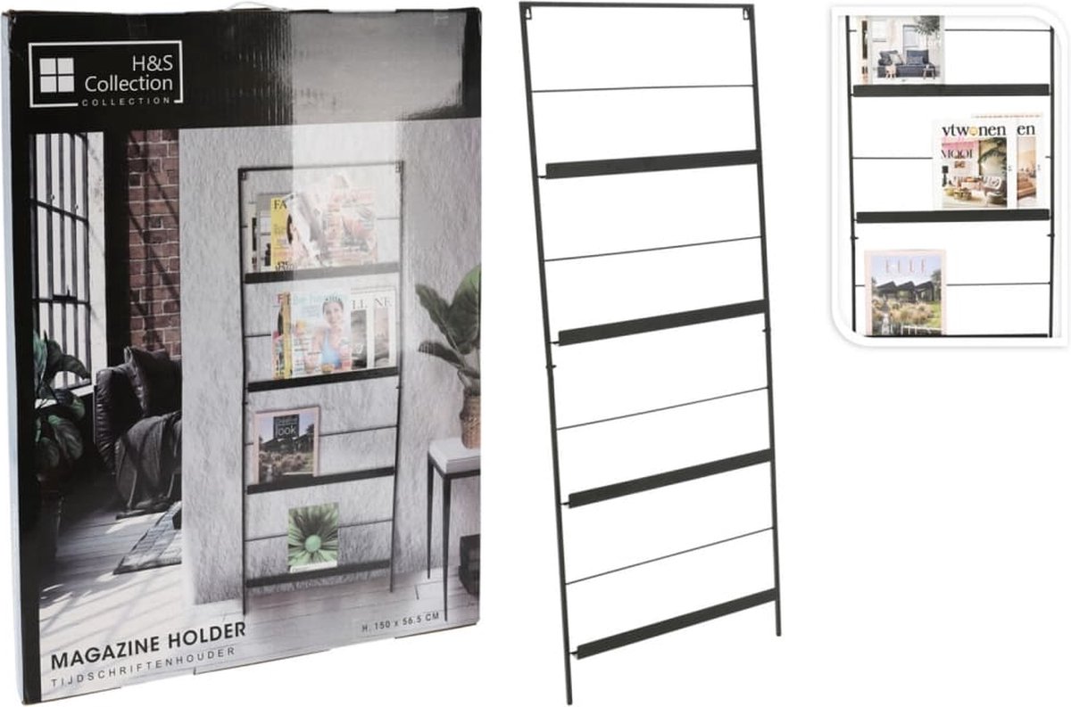 Tijdschriftenrek BELA Metaal Zwart