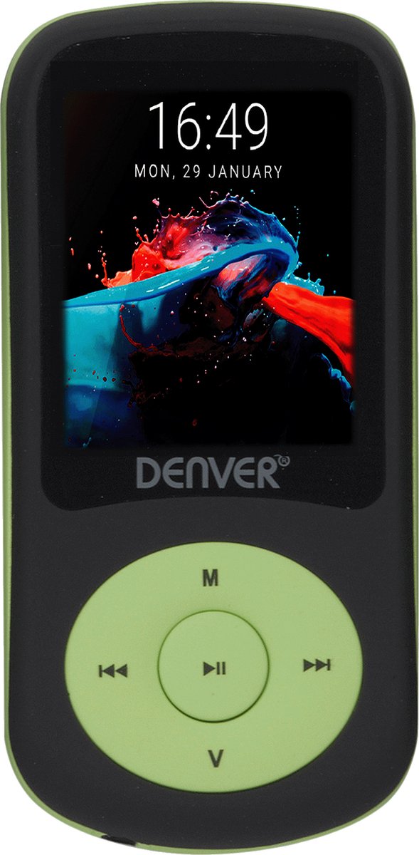 Denver MP3 / MP4 Speler - 4GB - Incl. Oortjes - Uitbreidbaar tot 128GB - Voice Recorder - Dictafoon - MPG4094NR- Groen