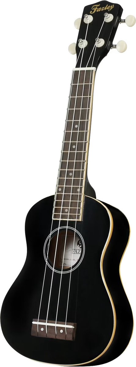 Fazley K21B-W sopraan ukelele zwart